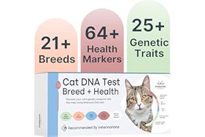 Basepaws Cat DNA Test Kit - Comprehensive Breed, Health and Dental Analysis Across 114 Traits for Accurate and Easy-to-Use Genetic Insights