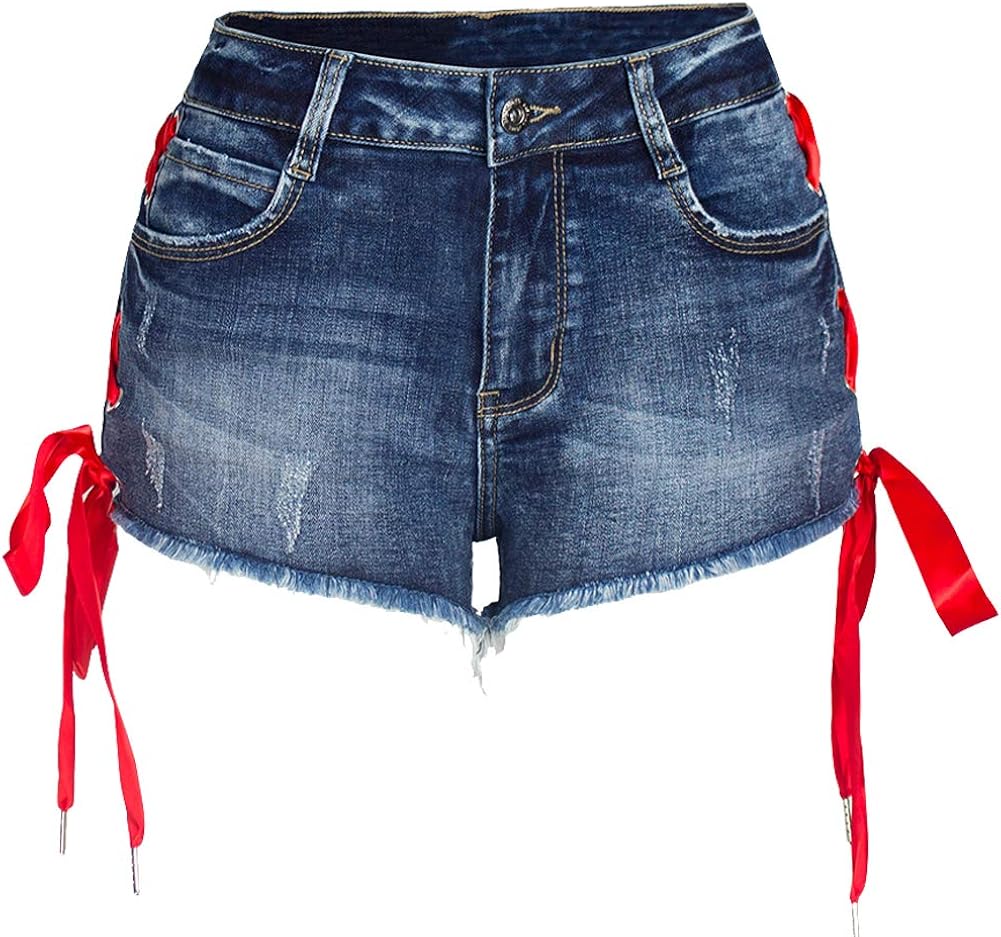women's cargo denim shorts