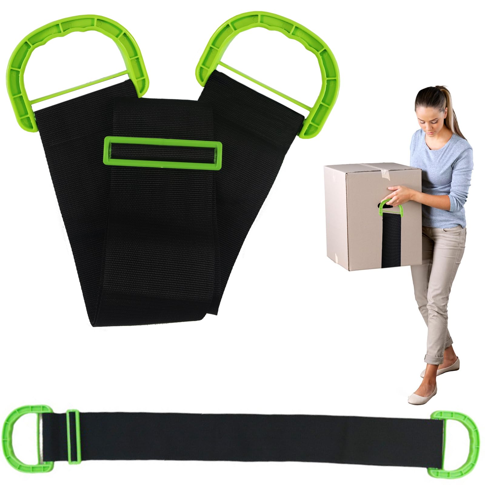 Photo 1 of Adjustable Moving Straps, 2Pack 1-Person Handle Moving Lifting Straps for Moving Refrigerator,Furniture, Boxes, House-Moving,Support up to 660Lbs
