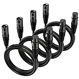 NUOSIYA XLR Cable 10 Ft 4 Packs,Microphone