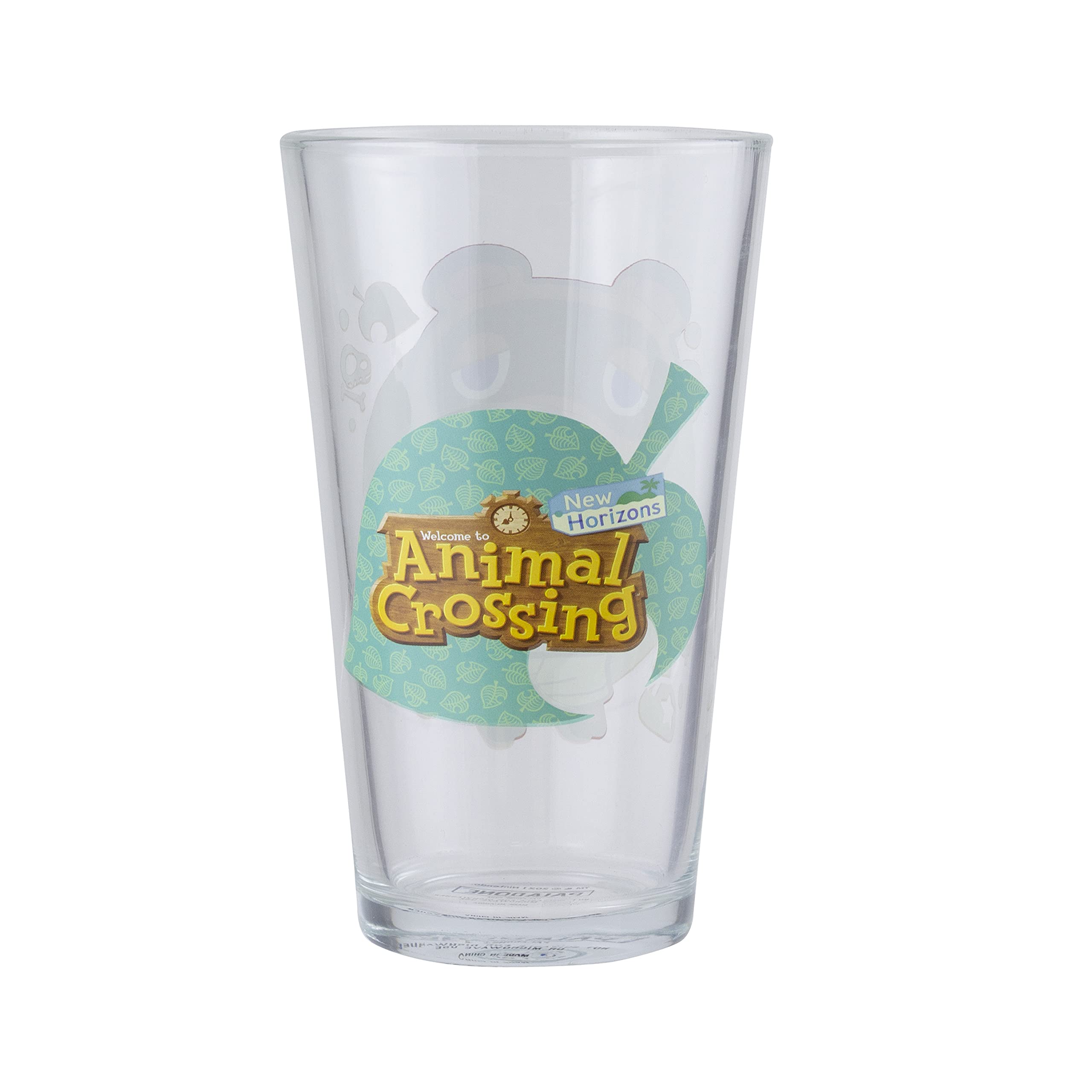 Paladone PP8478NN Animal Crossing Drinking Glass | Officially Licensed Nintendo Merchandise, Multicolored