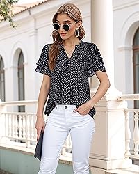 Ruffle Sleeve Tops for Women, Summer Tops for Women