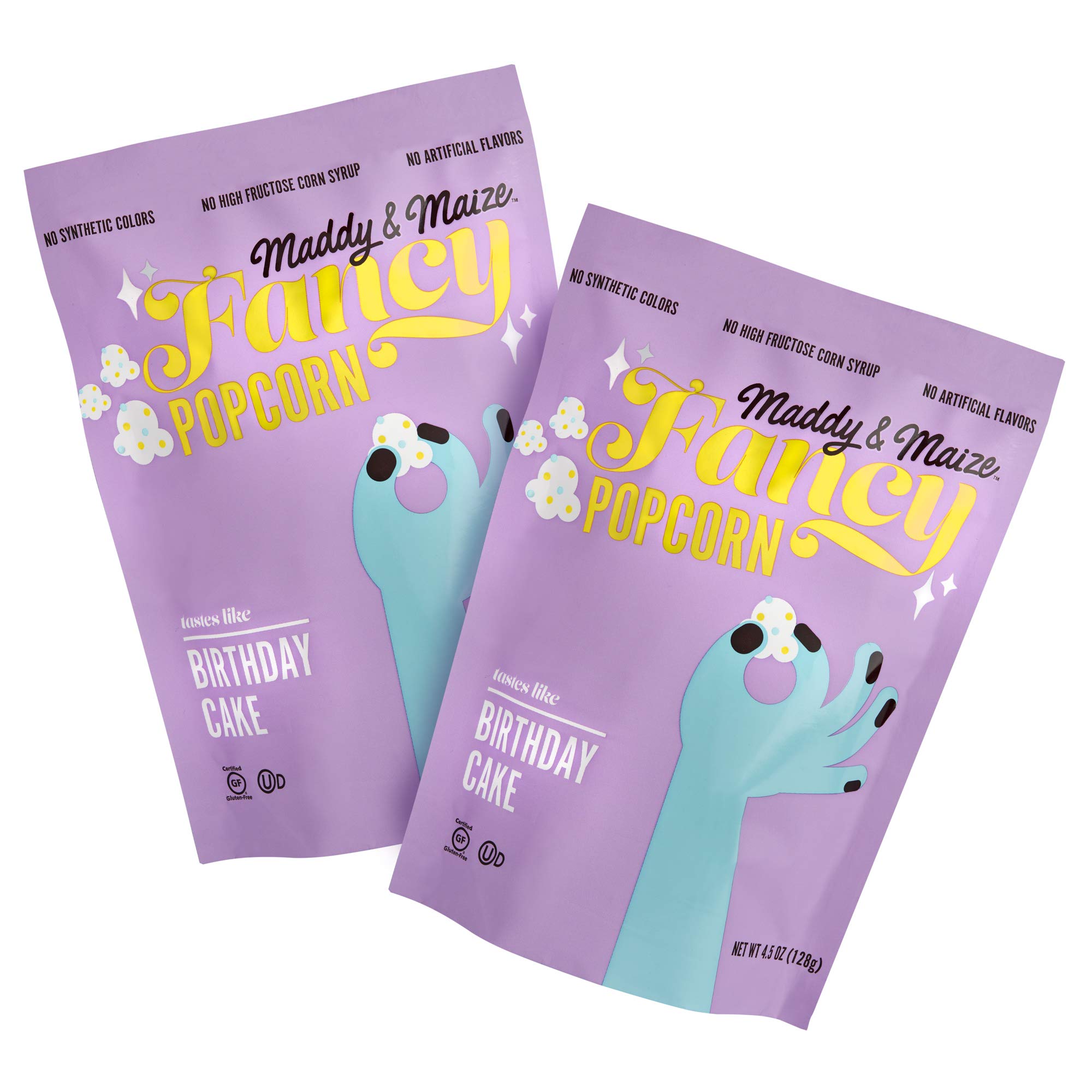 Maddy & Maize Birthday Cake Popcorn (2 Pack, 4.5 oz)-Gluten Free