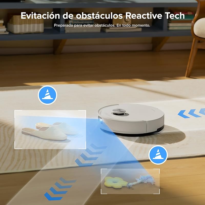 roborock Q10 S5+ set Robot Vacuum e Mop 2 em 1 de 10000 Pa, Sistema Anti-Emaranhado Duplo, Prevenção de Obstáculos, 7 Semanas de Auto-Esvaziamento, Navegação LiDAR PreciSense, App Control, Branco