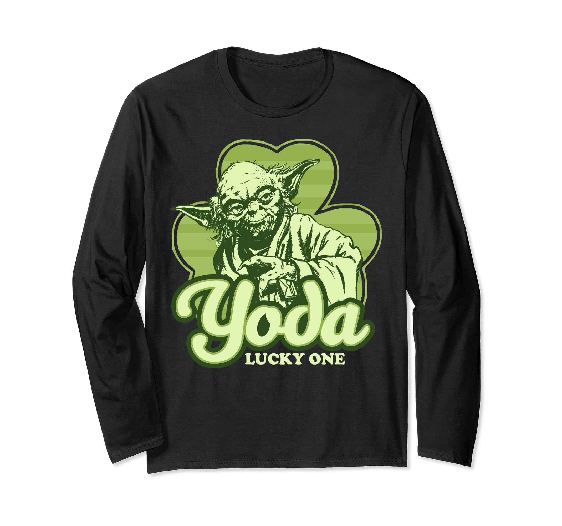 Star Wars Yoda Lucky One Clover St Patrick's Day Long Sleeve T-Shirt