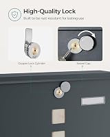 SONGMICS GMB120G01 Wall-Mounted Post Box with Lock and Rotating Lid view 3