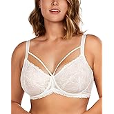 HSIA Minimizer Bras for Women Full Coverage, Unlined Lace Sexy Plus Size Underwire Bra for Large Breasts