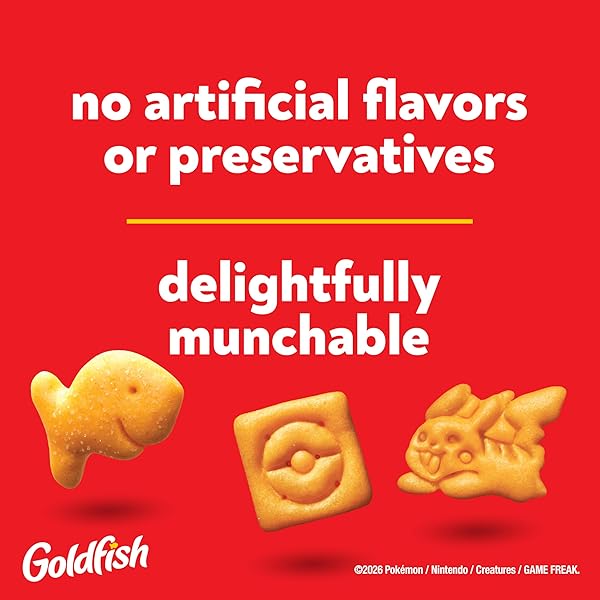 GOLDFISH POKÉMON CHEDDAR CHEESE CRACKERS, 6.6 OZ BAG