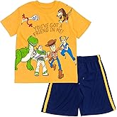 Disney Pixar Lightyear Buzz Lightyear Graphic T-Shirt Mesh Shorts Outfit Set Toddler to Big Kid