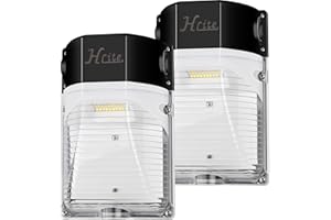 Hlite 30W LED Wall Pack Light with Photocell,3450LM 3CCT 3000K/4000K/5000K Dusk to Dawn LED Outdoor Wall Mount Light,120V,150W MH/HPS Equiv.,IP65 Waterproof Security Flood Light Warehouse 2 Pack