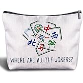 Zomhix Mahjong Gifts Cosmetic Bag - Mahjong Makeup Bag Women's Zippered Bag, Friendship Gifts for Mahjong Lover- B