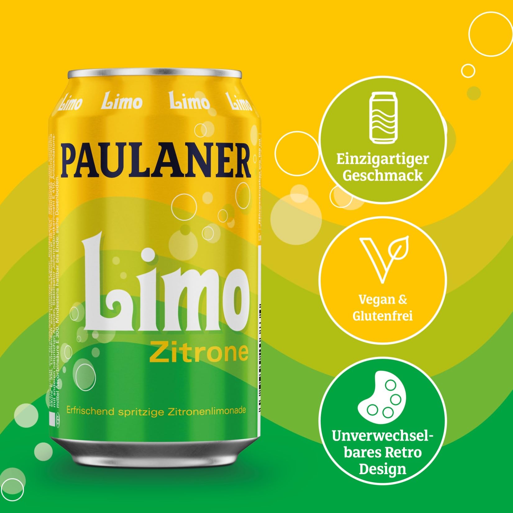 Paulaner Limo Zitrone Erfrischungsgetränk Zitronengeschmack EINWEG (24x0,33l) 2