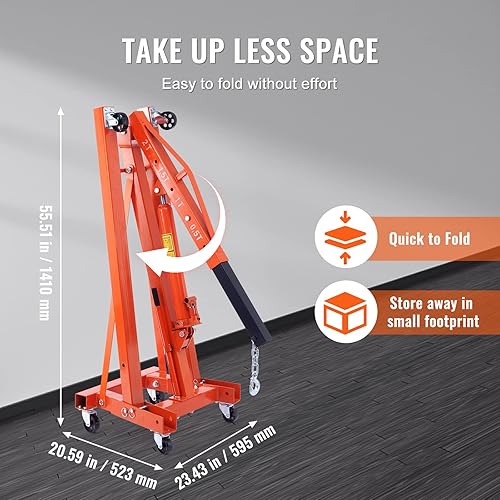 Engine Crane THIKPO 2-Ton Folding Engine Hoist - Hydraulic