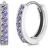 SWEETV 925 Sterling Silver Huggie Hoop Earrings for Women Girls-Tiny Small Cartilage Hoop Earring