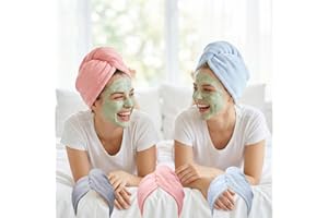 3 Pack Microfiber Hair Towel Wrap, Fast Drying Hair Towels for Women, Soft Lightweight Ultra-Absorbent Turban for Curly & Lon