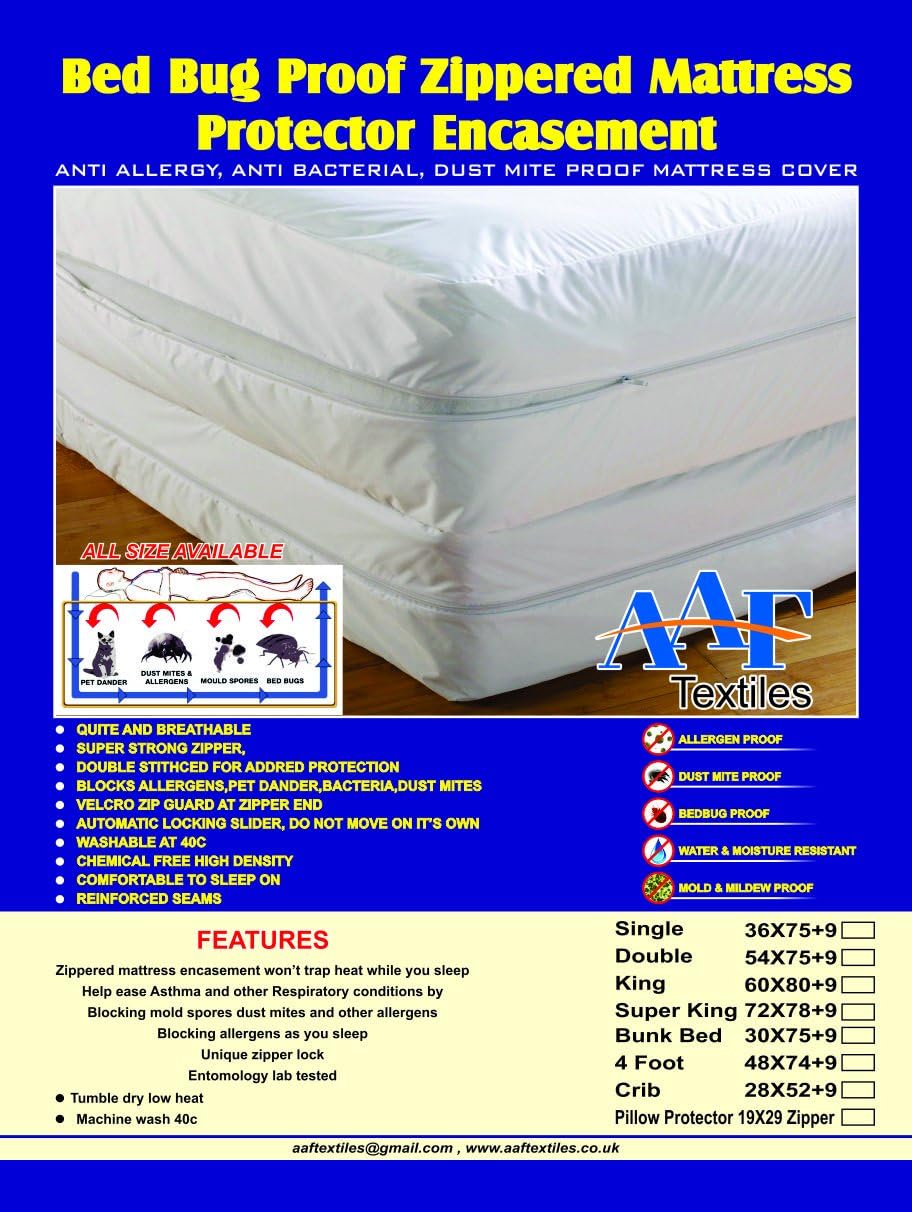 Double Bed Bug Waterproof Mattress Cover Antiallergy mattress