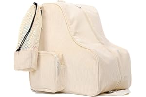 Fydelity Roller Skate Bags for Women Girls Roller Skate Backpack Roller Skate Accessories Ice Skates Kids Ice Skate Bag Rollerskate bag Ice Skating Bag Roller Skating Bag Checkered Rainbow Black