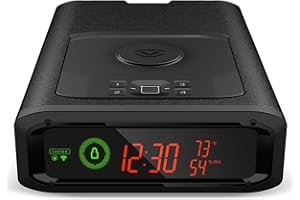 VAULTEK Smart Station™ Biometric Smart Safe with Built-in Wireless Phone Charger + Auto Open Drawer + WiFi Safe Management (WiFi + Biometric) (Black)