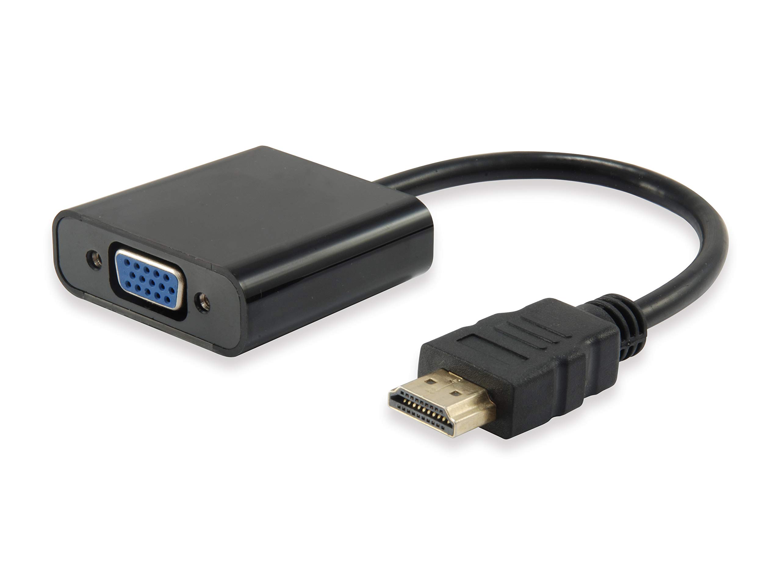 equip 11903607 HDMI VGA Black Cable Adapter Adaptor For Cable (HDMI, VGA, Black)