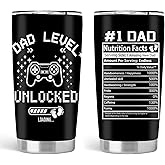 Absacie First Time Dad Gifts - Stainless Steel Insulated Tumbler with Lid and Straw, 20Oz