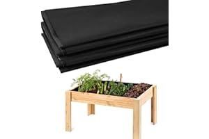 DOMIGARD 63 X 82 Inch Raised Garden Bed Liner, Non Woven Fabric Plant Liners for Large Veg Trough, Replacement Felt Window Box Liners, Fits Most Indoor/Outdoor Flower Pots