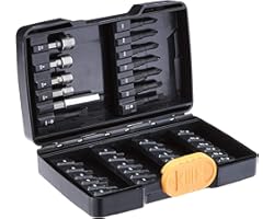 Amazon Basics Screwdriver and Nut Driver Bit Set - 37-Piece, Chrome Vanadium and S2 Steel