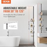 VEVOR Shower Corner Caddy Tension Pole, 39"-125" Adjustable Height view 2