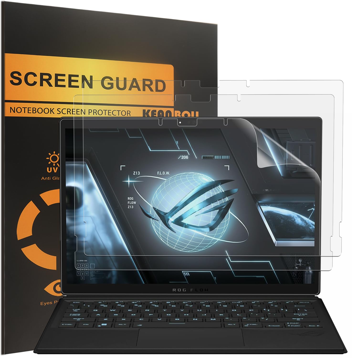 Photo 1 of KEANBOLL 3 Pack Designed for New 2025 ASUS ROG Flow Z13 GZ302 Laptop Tablet Screen Protector (13.4 Inch), Anti Glare and Anti Fingerprint (Matte) Shield,(Fits model 2025 only !)