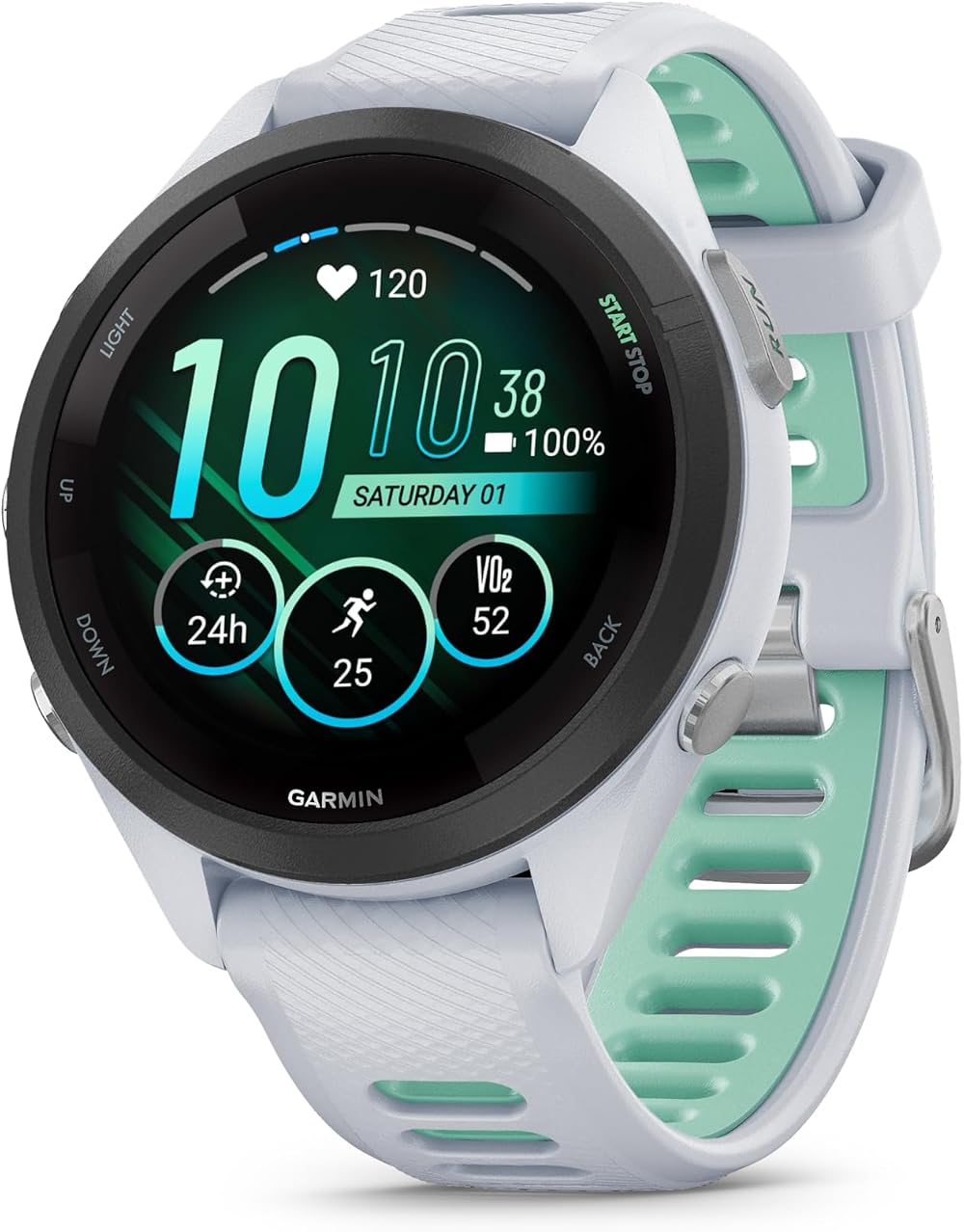 Garmin Forerunner 265S Music GPS Smartwatch 42mm AMOLED Whitestone