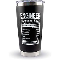KLUBI Engineer Gifts - Large Travel Coffee Tumbler Mug 20oz - Funny Gift Idea for Mechanical, Electrical, Civil, Men, Women,