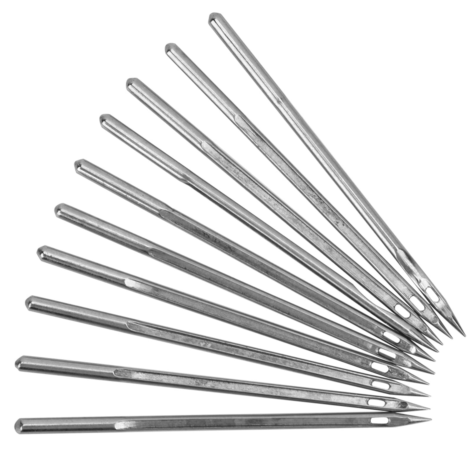 Leather Repair Kit Needles for Sewing Silver Needle Shoe Repair, 10 Pcs Awl Hand Stitcher Tool Stainless Stee Machine Pack Accessory Speedy for DIY Repairing Canvas (SL-26)