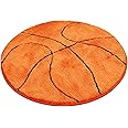 JeogYong Basketball Rug, Soft and Comfy Sports Themed Round Area Rugs Bedroom Living Room Carpet Kitchen Mat Bath Rugs for Bathroom, Basketball Themed Room Decor for Kids Bedroom Men Cave