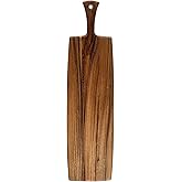 Ironwood Gourmet Acacia Wood Provencale Paddleboard, XL Rectangular Serving Board With Handle