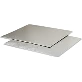 Range Kleen Heat Resistant Mats for Countertop - 2 Pack | 17 x 20 inch metal surface with rubber backing, for air fryers, crock pots and hot cookware, counter protector mat