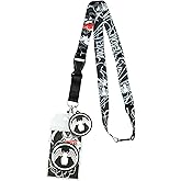 Bioworld Marvel Venom Lanyard ID Badge Holder With 2" Character Logo Rubber Charm And Collectible Sticker