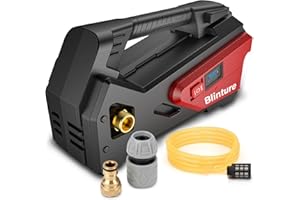 BLINTURE Battery Powered Transfer Pump Compatible with Milwaukee 18V,2Ah-5Ah Large Battery, Potable Cordless Water Pump, Self-Priming Fuel Transfer Pump for Gas, Diesel, 300GPH 48FT for Boat/RV/Tank(Tool Only)