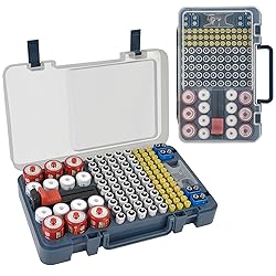 Battery Organizer Storage Case with Tester