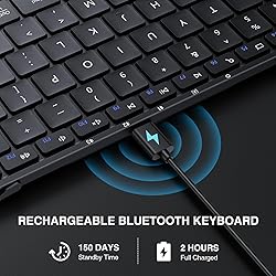 ProtoArc Foldable Bluetooth Keyboard, XK01 Folding