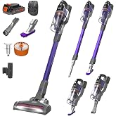 BLACK+DECKER Pet Hair Vacuum, Cordless Vacuum Cleaner Pet Hair, Up to 55 Minutes of Runtime, Interchangeable Floorhead, Maximum Suction, Multi-Surface, Light Weight, Powerseries Extreme (BSV2020P)