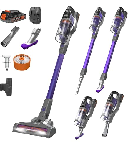 4-Pack Washable Pleated Filters for Black+Decker SMARTTECH 2-in-1 Cordless Vacuums, VPF20