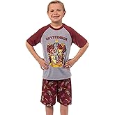 Harry Potter Boys' Hogwarts All Houses Sleep Pajama Set Shorts