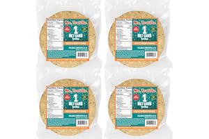 Mr. Tortilla Low Carb Keto Soft Taco Shells, Vegan Healthy Snacks & Bread Alternative, 1 Net Carb 15 Calories, Delicious Small Batch Kosher Wraps - (Everything Bagel, 96 Count)