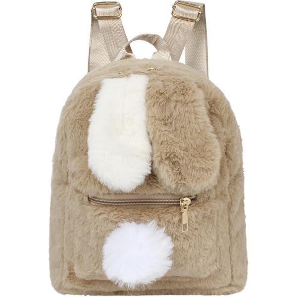 Amazon.com: Eaokwfp Women Mini Cute Bear Ear Fuzzy Backpack  display picture 3