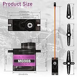Miuzei MG90S 9G Micro Servo Motor Metal Geared