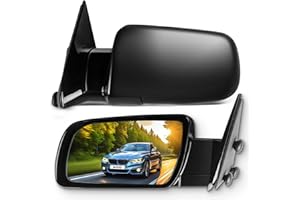 SCITOO Side View Mirrors Fit for 1988-1999 For Chevy C1500 C2500 C3500 For Chevy K1500 K2500 K3500 1995-2000 For Chevy Tahoe Manual Folding adjustment 15036360 GM1321122, GM1320122