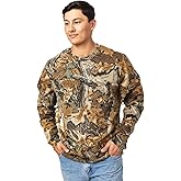 Realtree Camo Long Sleeve Hunting Shirt – Midweight 100% Cotton Tee with Ribbed Cuffs – Ideal for Outdoor & Workwear