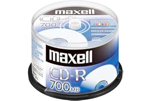 Maxell Music CD-R 80 Minute 1 Times Recording for Inkjet Printers FOR White (Wide) 50 Piece Set of Spindle Case cdra80wp. 50s