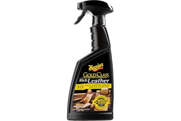 Meguiar's Gold Class Rich Leather Cleaner and Conditioner 3-in-1 Spray, Non-Greasy Car Leather Cleaner and Conditioner Treatm