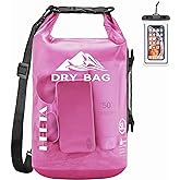 HEETA Dry Bag Waterproof for Women Men, 5L/10L/20L/30L/40L Roll Top Lightweight Dry Storage Bag Backpack with Phone Case for Travel Swimming Boating Kayaking Paddle Board Camping Beach Accessories