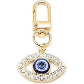Jasimkiss Evil Eye Keychains Car Key Ring Bag Purse Keychains Good Luck Amulet protection Charm Keychains for Women Men